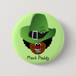 Badge Rond 5 Cm Souteneur lutin du jour de St Patrick