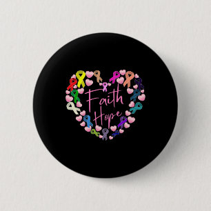 Badge Rond 5 Cm Soutenez la force contre le cancer Journée mondial