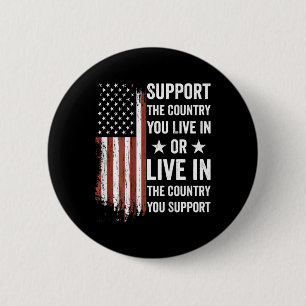 Badge Rond 5 Cm Soutenez le pays dans lequel vous vivez Drapeau am