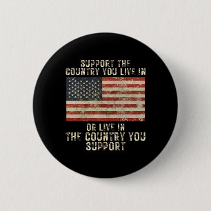 Badge Rond 5 Cm Soutenez le pays dans lequel vous vivez ou soutene