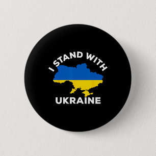 Badge Rond 5 Cm Soutenez l'Ukraine Je suis avec l'Ukraine Carte uk