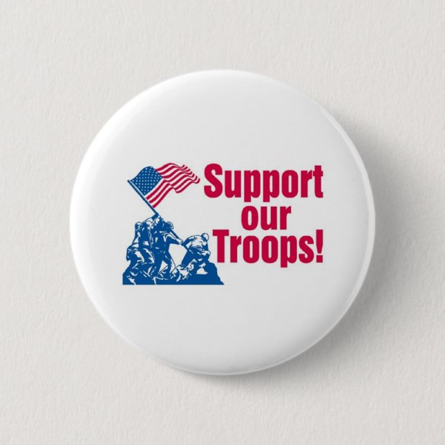 Badge Rond 5 Cm Soutenez nos troupes (Devant)