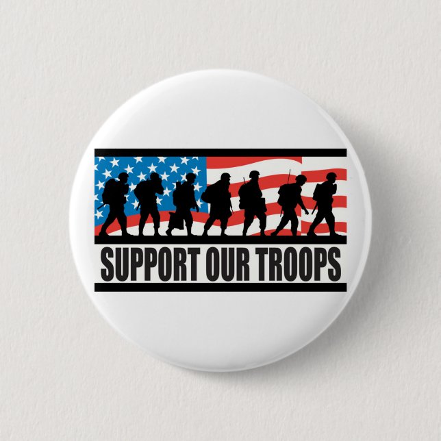 Badge Rond 5 Cm Soutenez nos troupes (Devant)