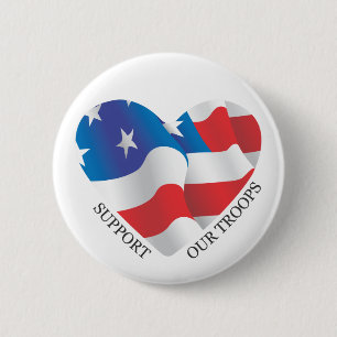 Badge Rond 5 Cm Soutenez notre bouton de troupes