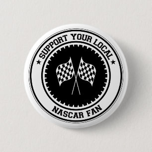 Badge Rond 5 Cm Soutenez votre fan locale de NASCAR