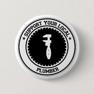 Badge Rond 5 Cm Soutenez votre plombier local
