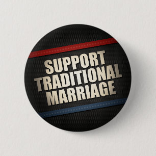Badge Rond 5 Cm Soutenir le mariage traditionnel