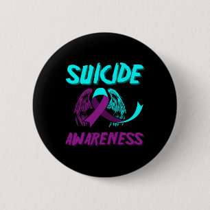Badge Rond 5 Cm Soutenir les ailes de sensibilisation au suicide P