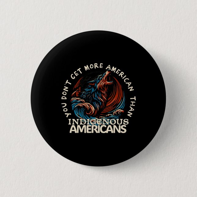 Badge Rond 5 Cm Soutenir les Amérindiens  (Devant)