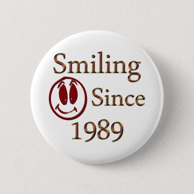 Badge Rond 5 Cm Soutenu en 1989 (Devant)