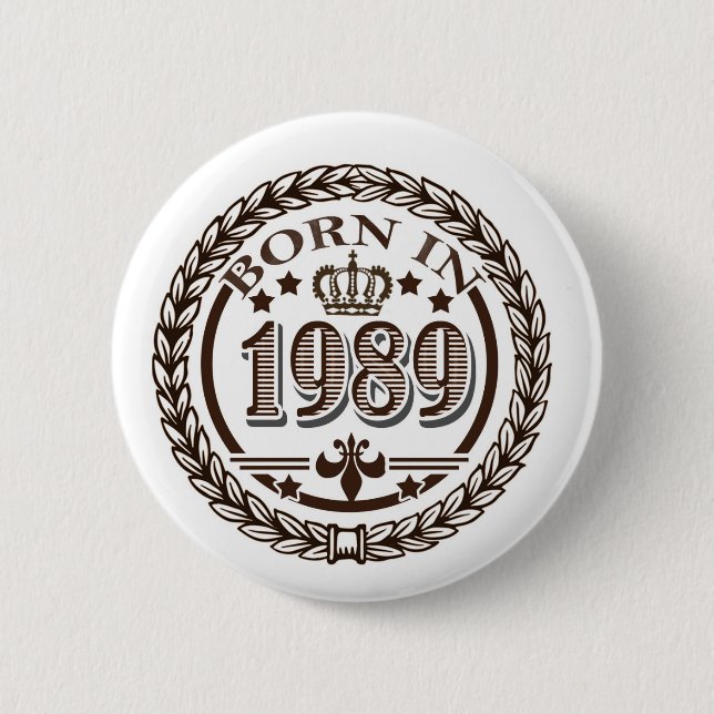 Badge Rond 5 Cm Soutenu en 1989 (Devant)
