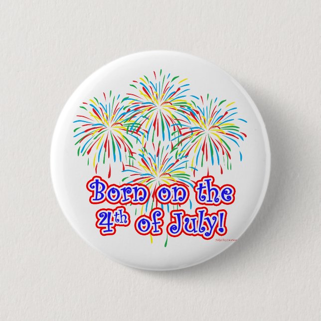 Badge Rond 5 Cm Soutenu sur 4 juillet (Devant)