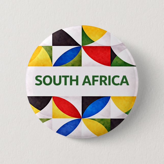 Badge Rond 5 Cm South Africa (Devant)
