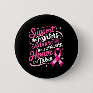 Badge Rond 5 Cm Soutien à la sensibilisation au cancer du sein Com