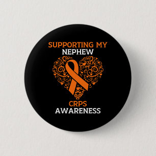 Badge Rond 5 Cm Soutien à mon Nephew RSD CRPS Mois de sensibilisat