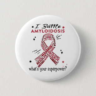 Badge Rond 5 Cm Soutien Amyloidosis Guerriers Cadeaux