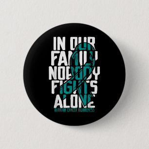 Badge Rond 5 Cm Soutien au cancer ovarien Famille Cancer ovarien