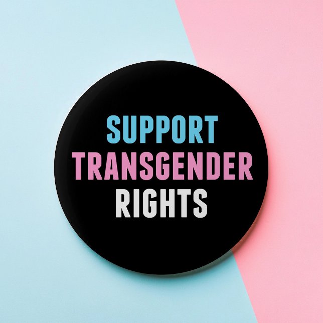 Badge Rond 5 Cm Soutien aux droits transgenres (Créateur téléchargé)