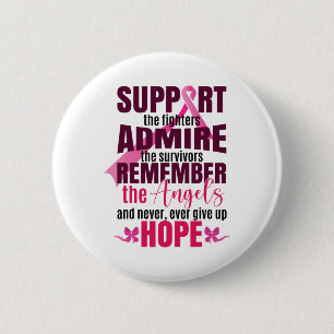 Badge Rond 5 Cm Soutien aux luttes contre le cancer du sein Cancer