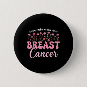 Badge Rond 5 Cm Soutien Cancer du sein Lutte contre le cancer du s