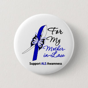 Badge Rond 5 Cm Soutien de la SLA à ma belle-mère