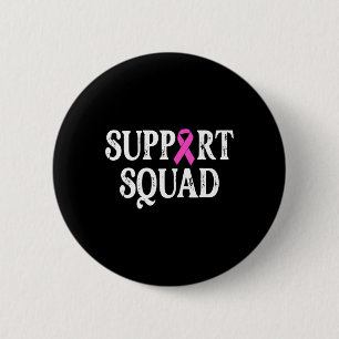 Badge Rond 5 Cm Soutien de l'équipe Cancer du sein - Défenseur du 