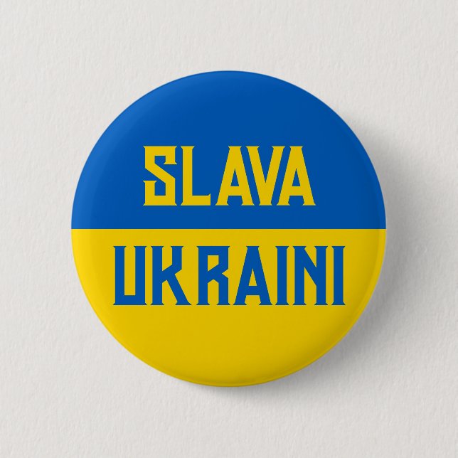 Badge Rond 5 Cm Soutien de l'Ukraine (Devant)