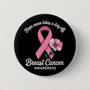 Badge Rond 5 Cm Soutien de sensibilisation au cancer du sein Hope