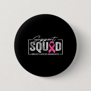 Badge Rond 5 Cm Soutien du guerrier du cancer du sein Équipe du ca