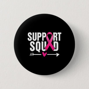 Badge Rond 5 Cm Soutien du guerrier du cancer du sein Équipe du ca