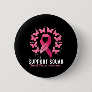Badge Rond 5 Cm Soutien du guerrier du cancer du sein Équipe du ca