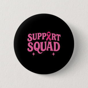 Badge Rond 5 Cm Soutien du guerrier du cancer du sein Équipe du ca
