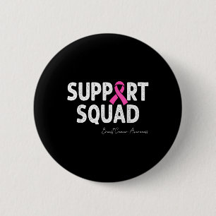 Badge Rond 5 Cm Soutien du guerrier du cancer du sein Équipe du ca