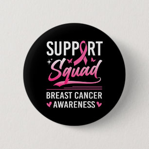 Badge Rond 5 Cm Soutien Équipage jumelé Famille Cancer du sein