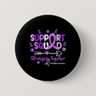Badge Rond 5 Cm Soutien Équipe Purple Ribbon Fibromyalgie Sensibil