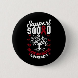 Badge Rond 5 Cm Soutien Escadron Cerveau Aneurie Sensibilisation S