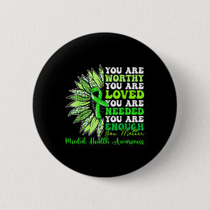 Badge Rond 5 Cm Soutien Motivationnel Pour la Sensibilisation à la