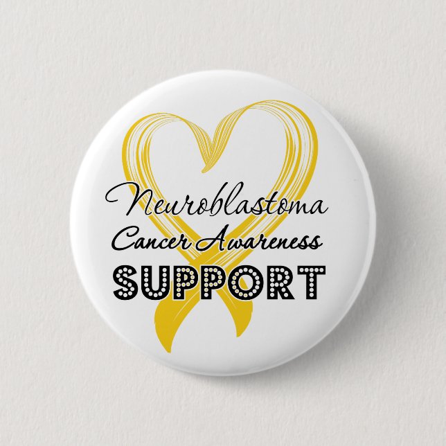 Badge Rond 5 Cm Soutien Neuroblastoma Cancer Sensibilisation (Devant)