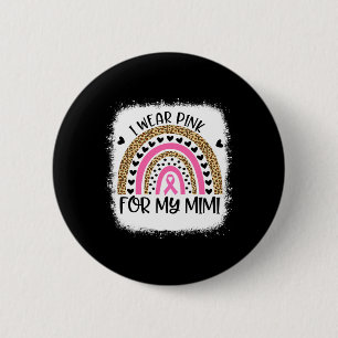 Badge Rond 5 Cm Soutien Pour Le Cancer Du Sein Je Porte Du Rose Po