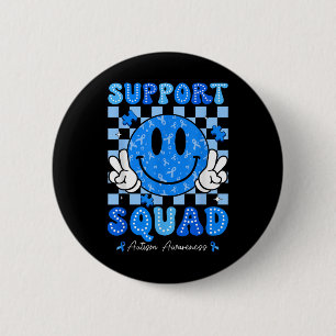 Badge Rond 5 Cm Soutien Sensibilisation sur l'autisme Smile Face E
