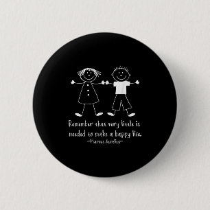 Badge Rond 5 Cm Souvenez-vous de la vie heureuse Marcus Aurelius C