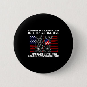 Badge Rond 5 Cm Souvenez-vous de tous déployés vendredi militaire