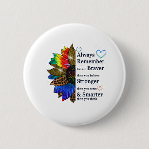 Badge Rond 5 Cm Souvenez-vous toujours que vous êtes courageux qu