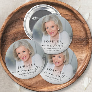 Badge Rond 5 Cm Souvenir de deuil personnalisé avec photo pour fun