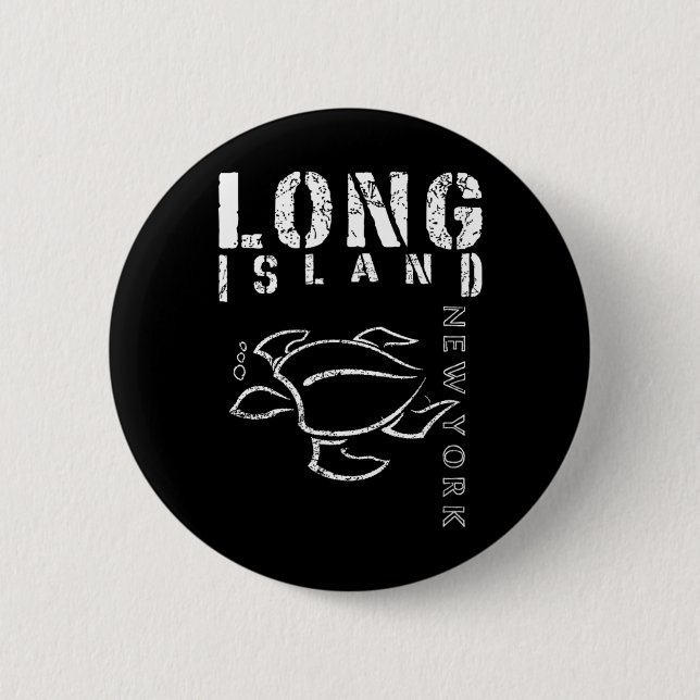 Badge Rond 5 Cm Souvenir de Long Island New York (Devant)