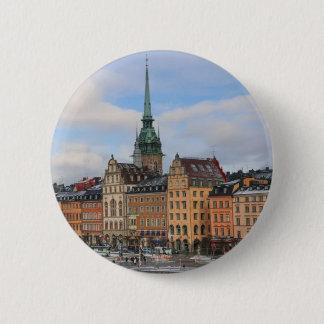 Badge Rond 5 Cm Souvenir de voyage en Suède