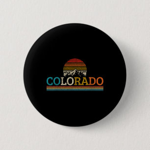 Badge Rond 5 Cm Souvenir Vintage Colorado - Clic Noir Homme Petit
