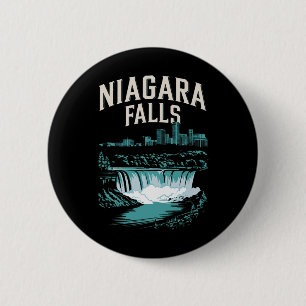 Badge Rond 5 Cm Souvenirs des chutes du Niagara Vacances d'été en