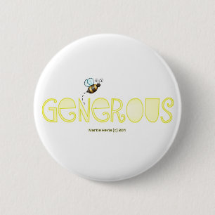 Badge Rond 5 Cm Soyez généreux - un mot positif