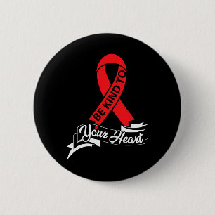 Badge Rond 5 Cm Soyez gentil avec votre cœur - Sensibilisation à l